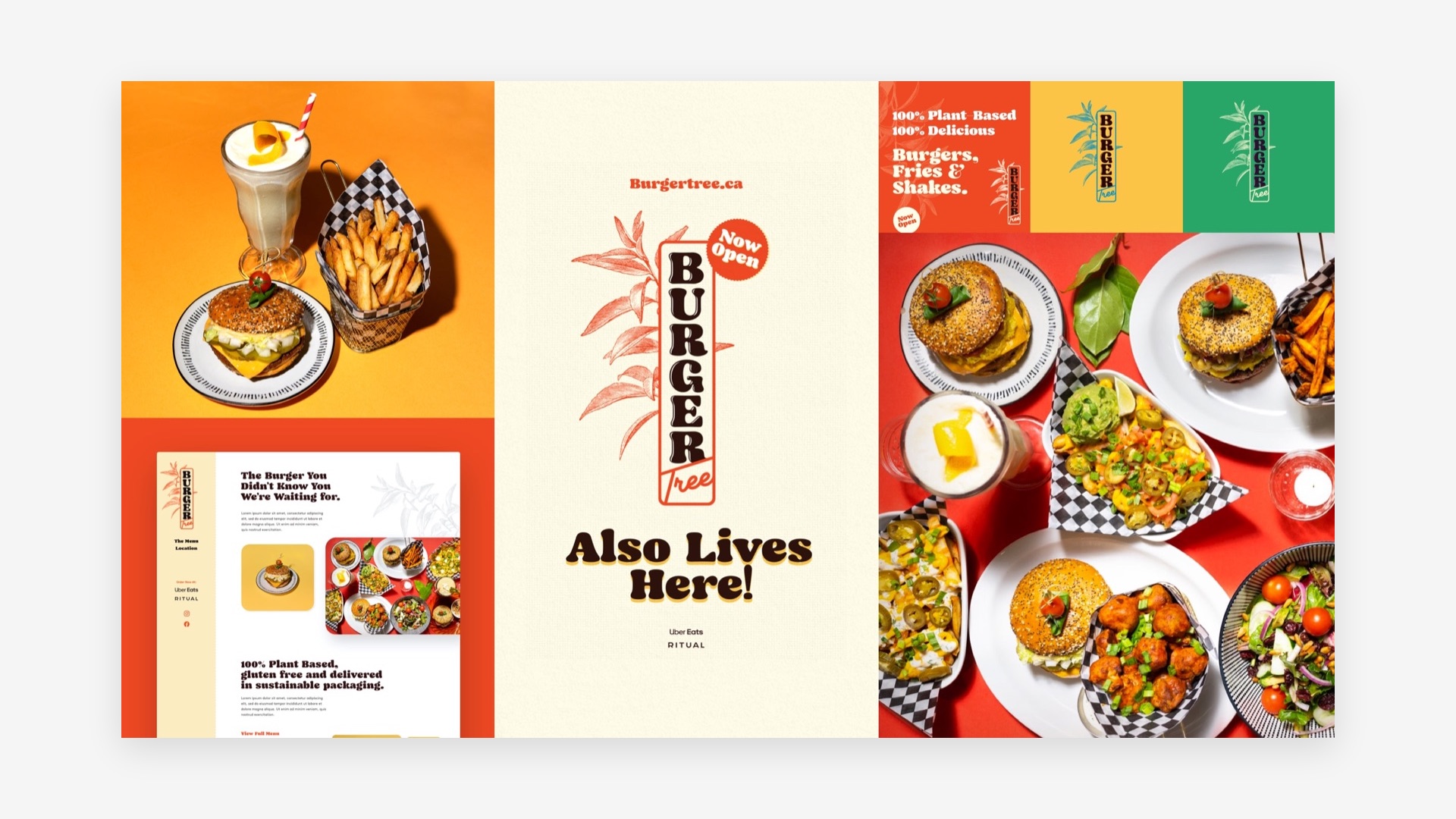 Burger Tree — A retro-tropical brand for plant-based burgers